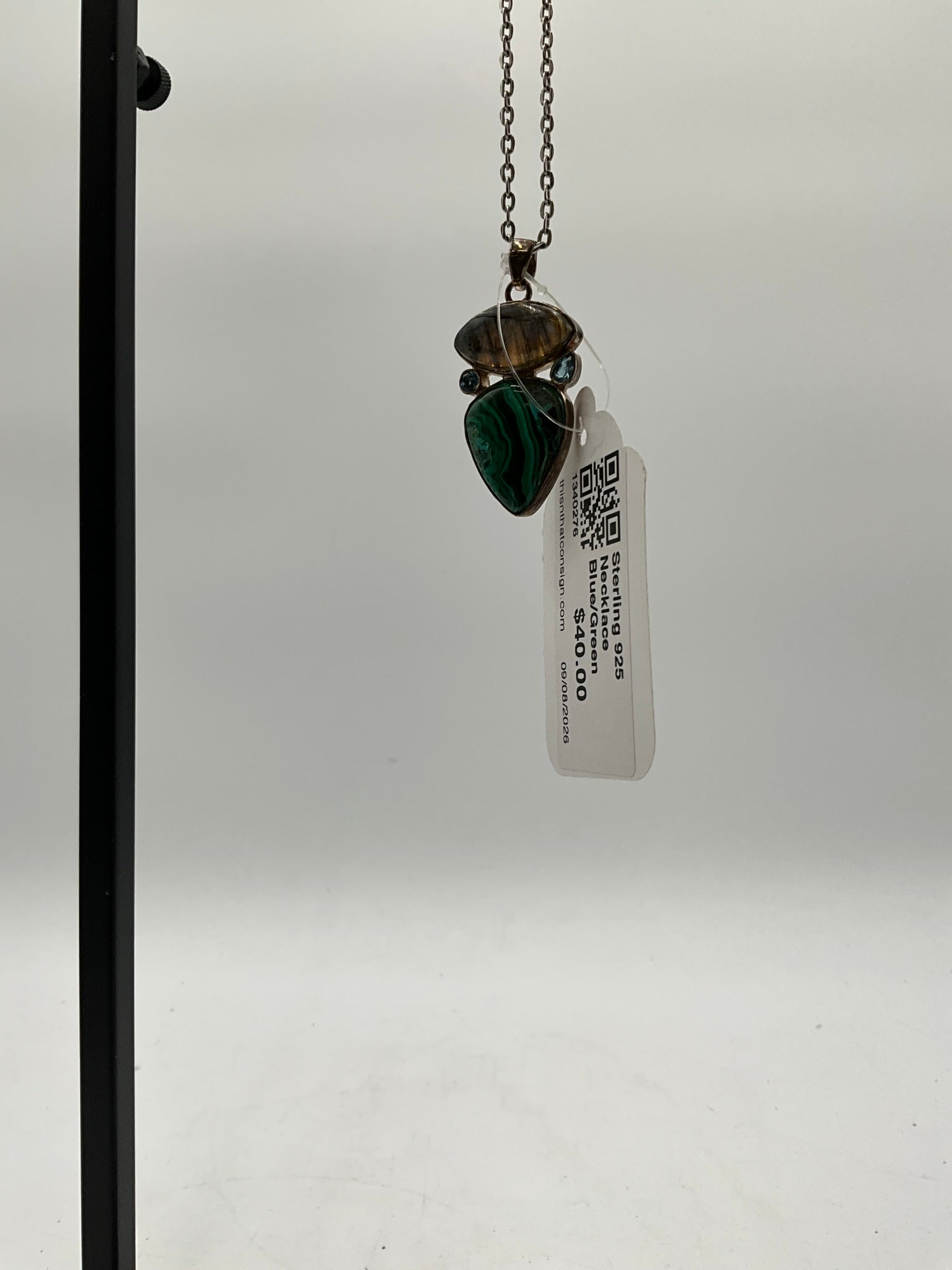 Sterling 925 Necklace Blue/Green